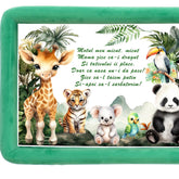 Tava mot baieti, aniversare 1 an, Jungla Safari, catifea verde, 7 piese, 34x25 cm, REC5011/26
